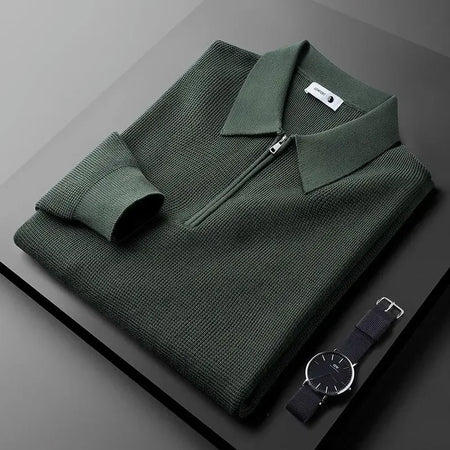 Owen | Men’s Hampton Waffle Knit Quarter-Zip Shirt