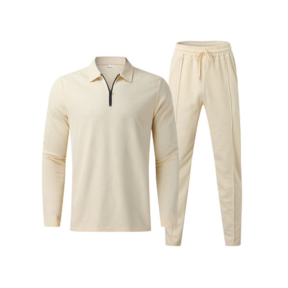 Quen | Men’s Long Sleeve Polo Shirt and Trouser Set