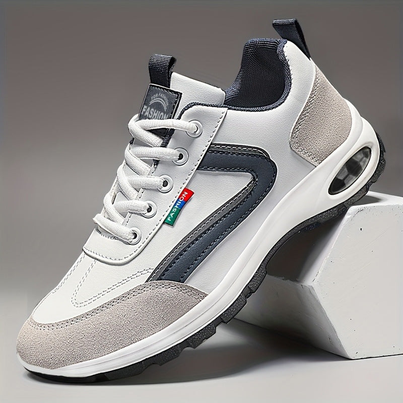 Raston | Men’s Faux Leather Sneakers with Anti-Slip Sole