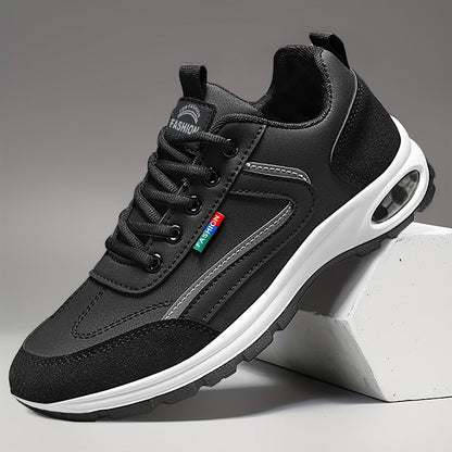 Raston | Men’s Faux Leather Sneakers with Anti-Slip Sole