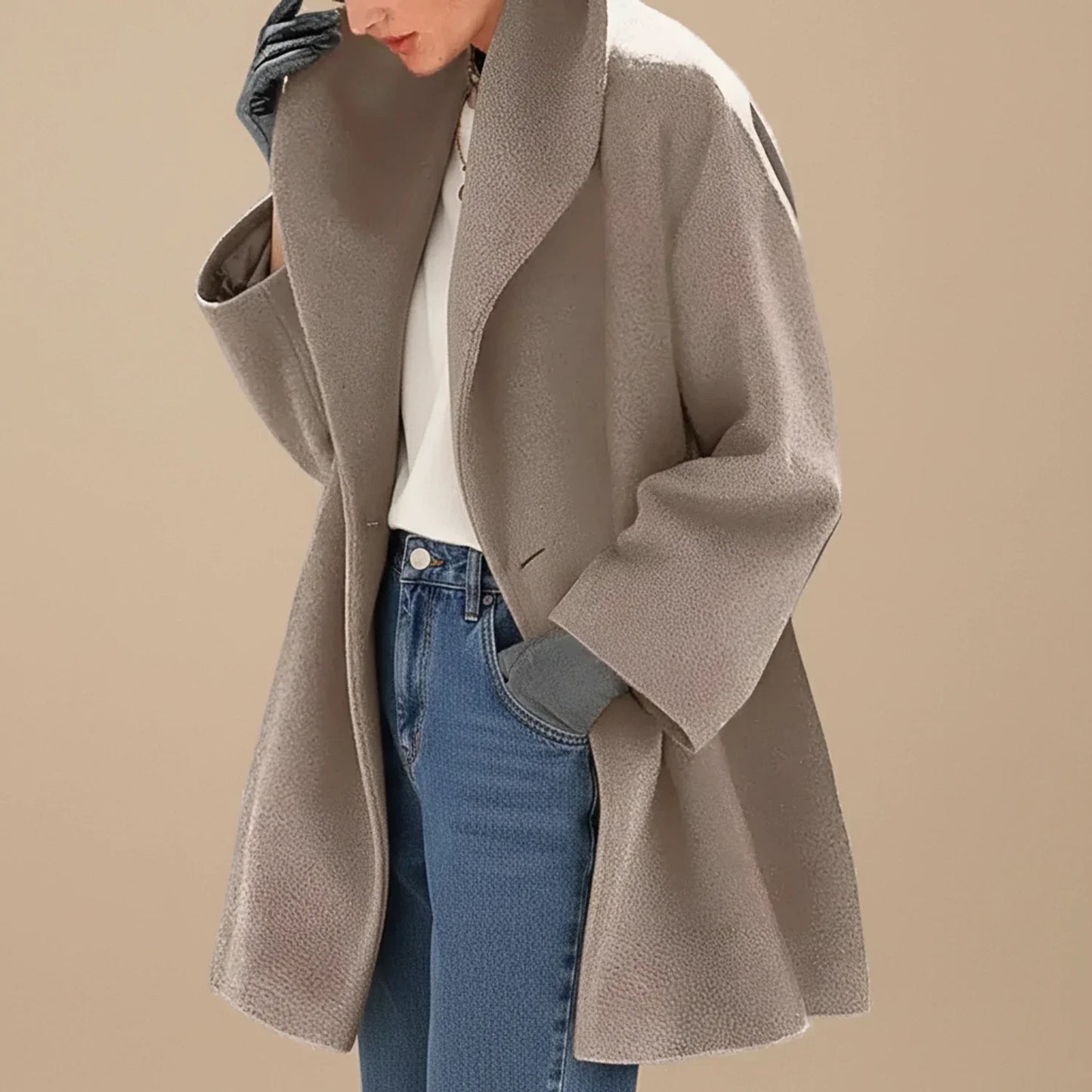 Raviela | Women’s A-Line Swing Mid-Length Coat