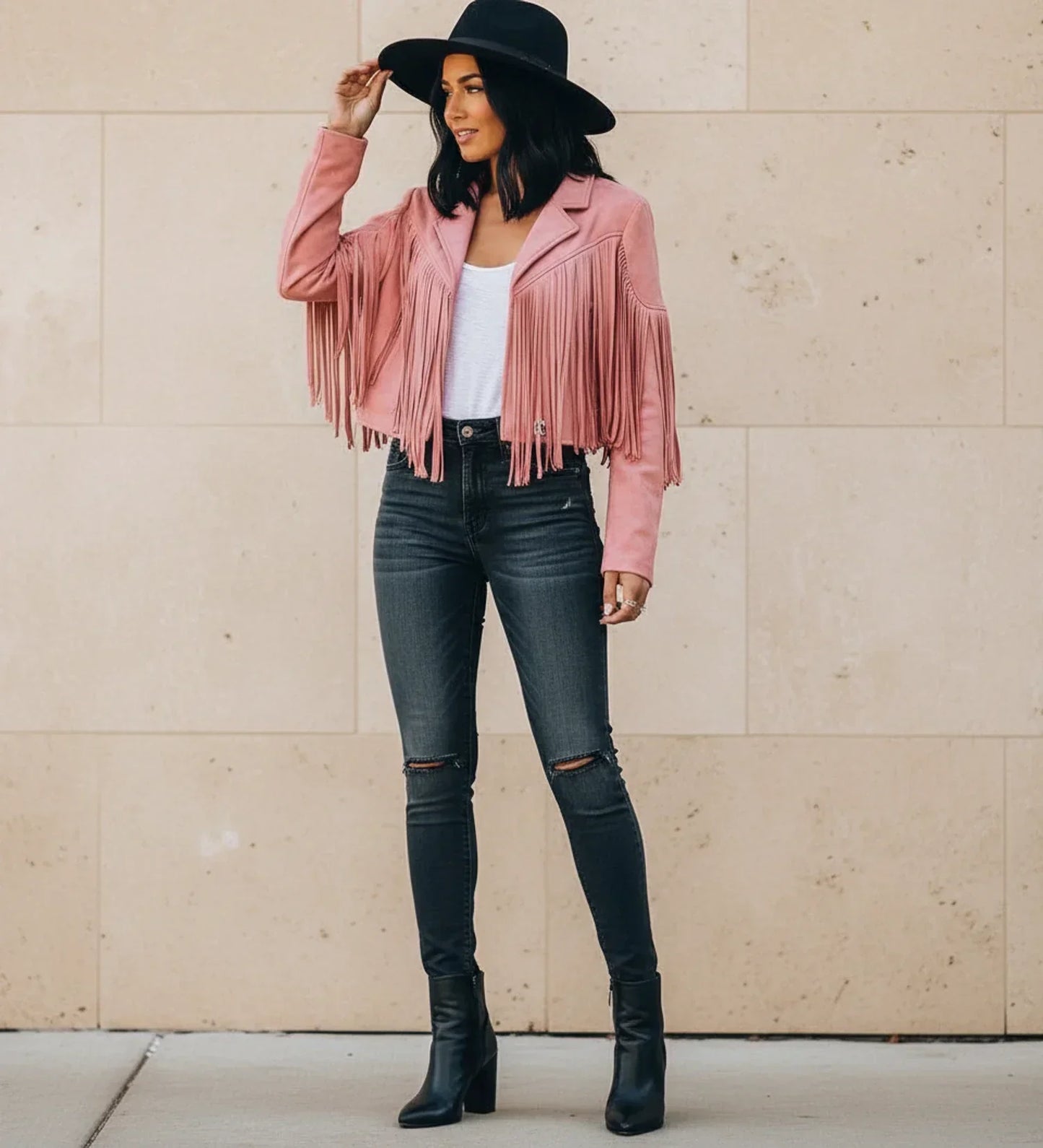 Reyana | Women’s Western Fringe Cropped Jacket