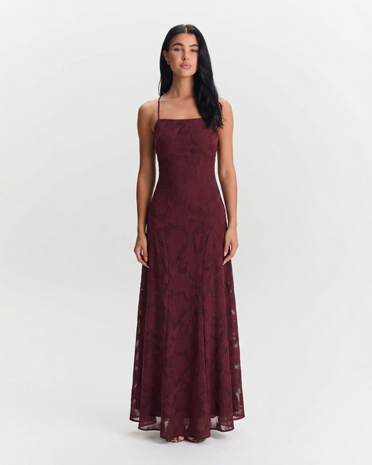 Rhianna | Women’s Lace Strappy Back Maxi Dress