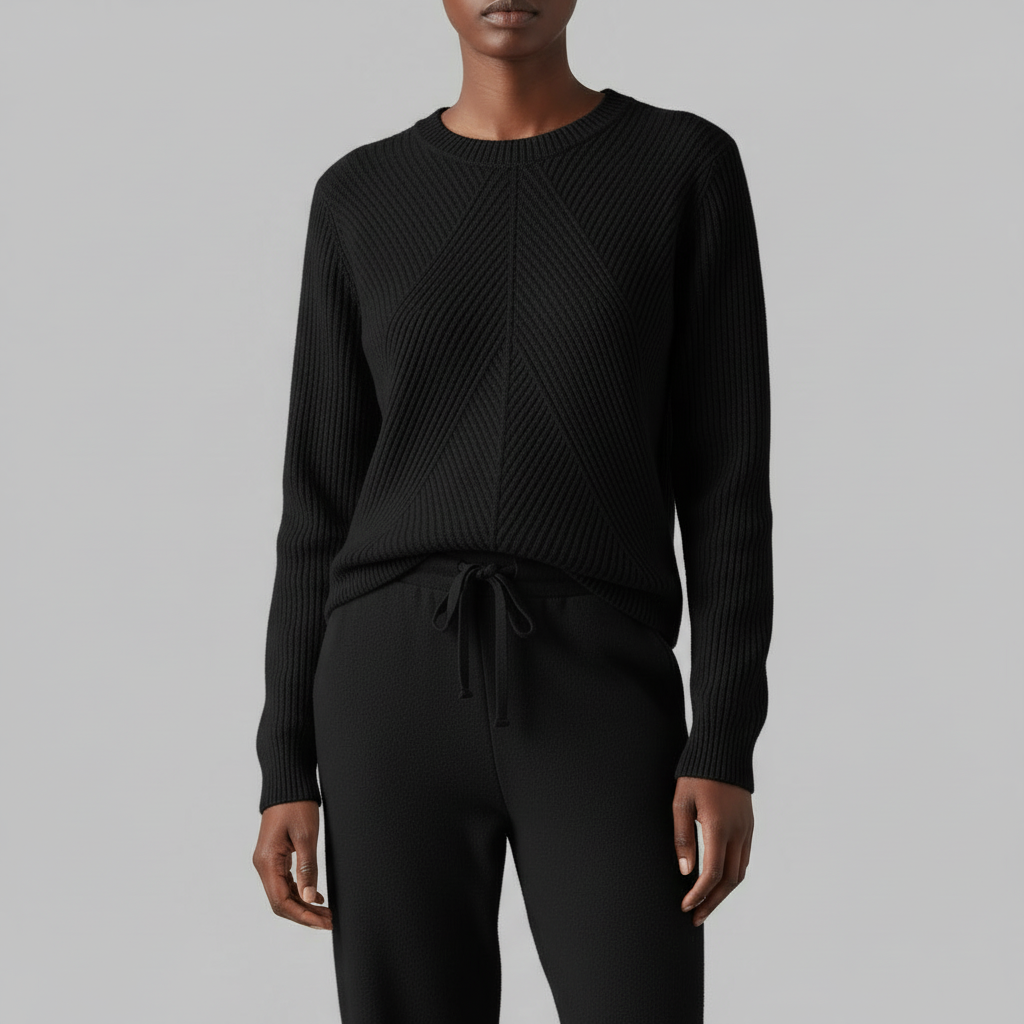 Ribbed Knit Tracksuit Set | Women's Joggers and Pullover