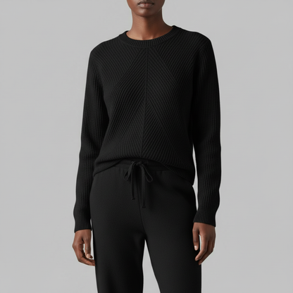 Ribbed Knit Tracksuit Set | Women's Joggers and Pullover