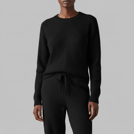 Ribbed Knit Tracksuit Set | Women's Joggers and Pullover