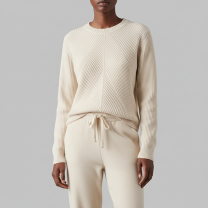 Ribbed Knit Tracksuit Set | Women's Joggers and Pullover