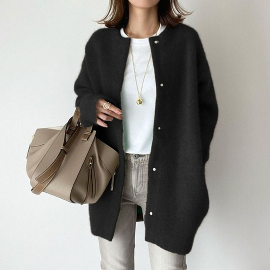 Rosanna | Women’s Minimalist Longline Button Cardigan
