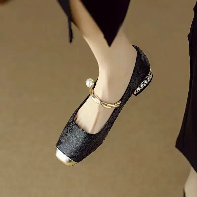 Jeffy | Women’s Satin Square Toe Pumps