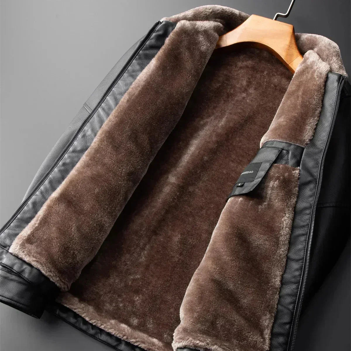 Tinsley | Men’s Leather Jacket with Fleece Interior
