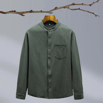 Nolland | Men’s Tailored Linen Blend Button-Up Shirt
