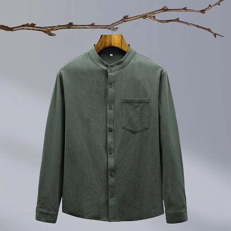 Nolland | Men’s Tailored Linen Blend Button-Up Shirt