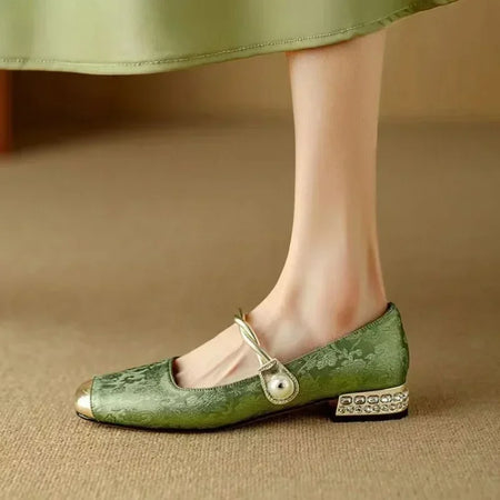 Jeffy | Women’s Satin Square Toe Pumps