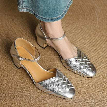 Avora | Women’s Leather Block Heel Sandals