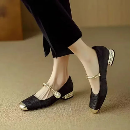 Jeffy | Women’s Satin Square Toe Pumps