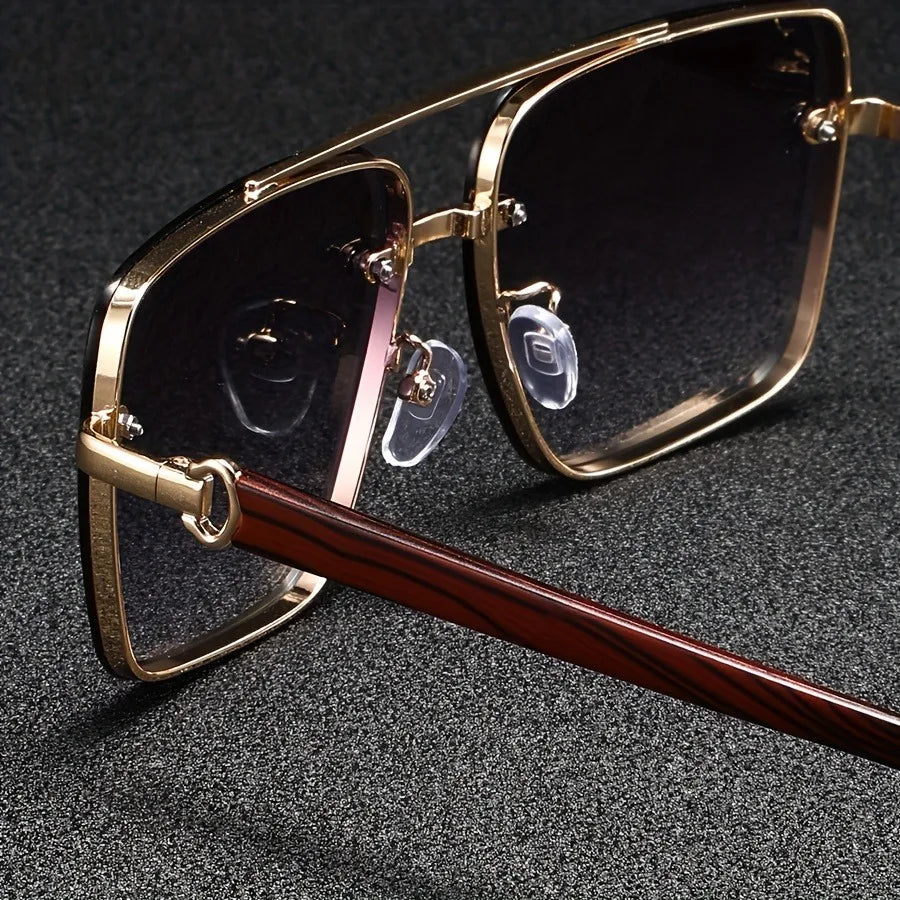 Cavaro | Men’s Metal & Wood Accent Sunglasses