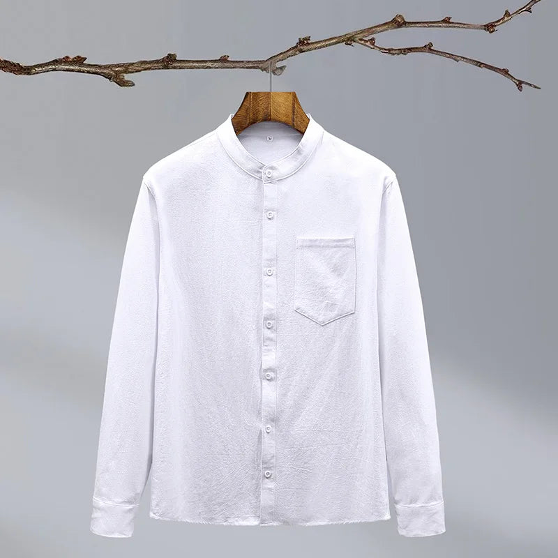 Nolland | Men’s Tailored Linen Blend Button-Up Shirt