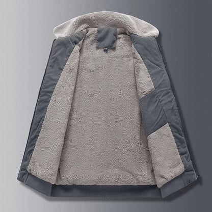Maison | Men’s Corduroy Fleece-Lined Zip Jacket