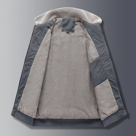 Maison | Men’s Corduroy Fleece-Lined Zip Jacket