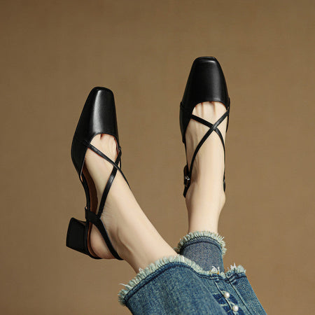 Gili | Women’s Leather Block Heel Sandals