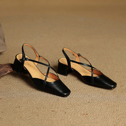 Gili | Women’s Leather Block Heel Sandals