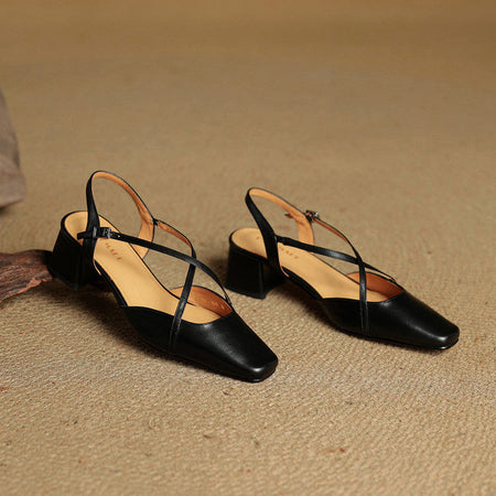Gili | Women’s Leather Block Heel Sandals