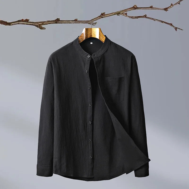 Nolland | Men’s Tailored Linen Blend Button-Up Shirt