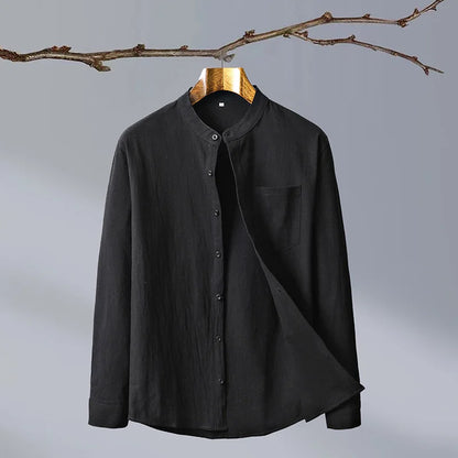 Nolland | Men’s Tailored Linen Blend Button-Up Shirt