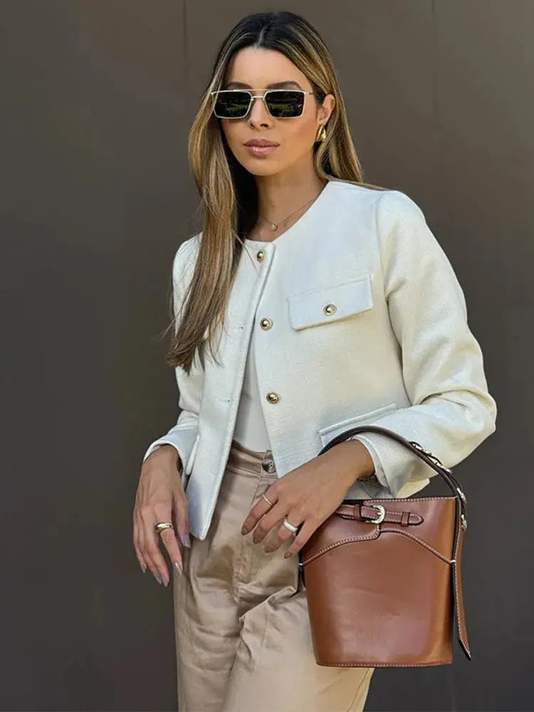 Hilda | Women’s Cropped Textured Jacket