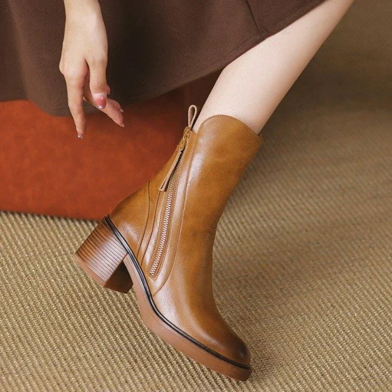 Zane | Women’s Leather High-Heel Ankle Boots