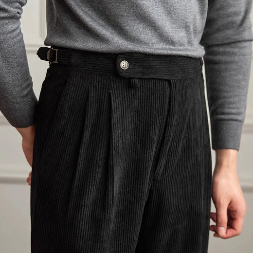 Norman | Men’s High-Waisted Corduroy Trousers
