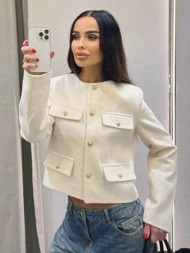 Hilda | Women’s Cropped Textured Jacket
