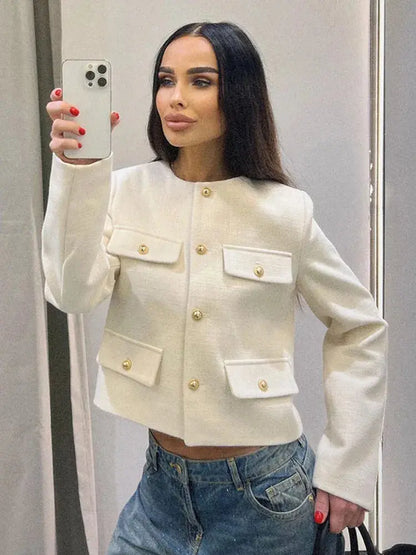 Hilda | Women’s Cropped Textured Jacket