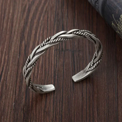 Gregory | Men’s Sterling Silver Braided Cuff Bracelet