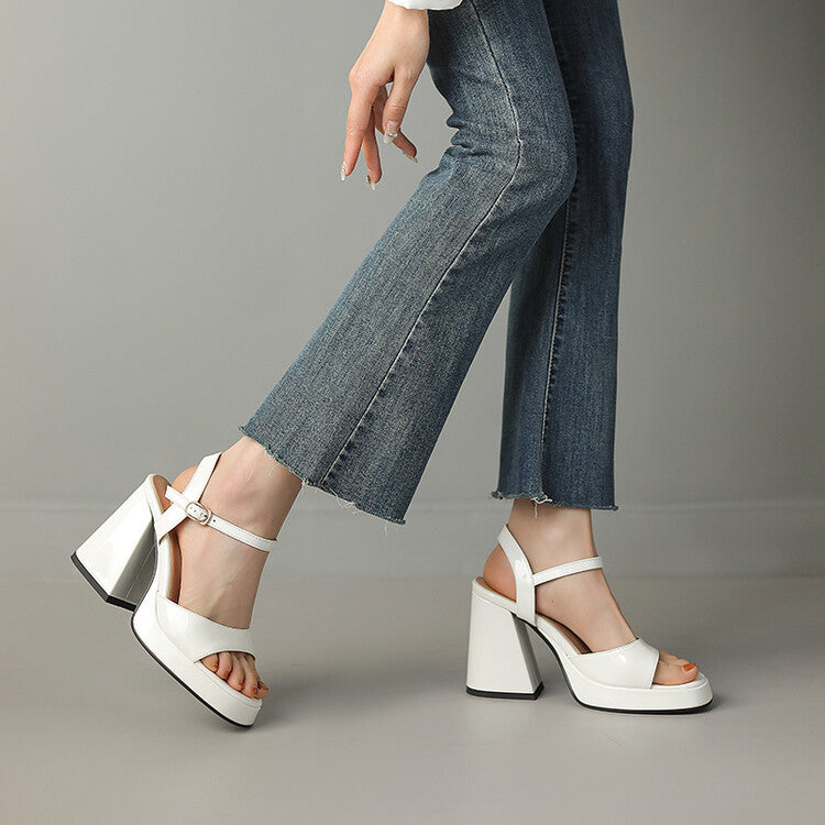 Valetta | Women’s Glossy Patent Leather Block Heels