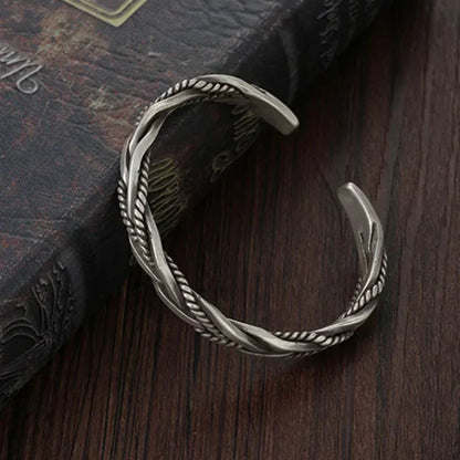 Gregory | Men’s Sterling Silver Braided Cuff Bracelet