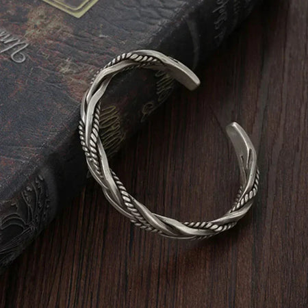 Gregory | Men’s Sterling Silver Braided Cuff Bracelet