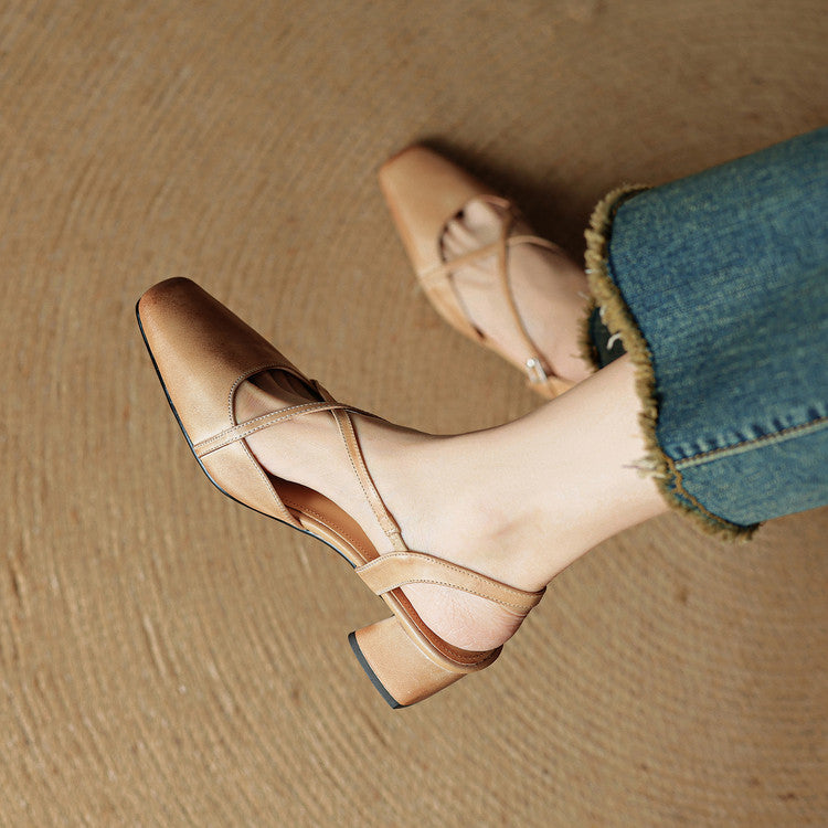 Gili | Women’s Leather Block Heel Sandals