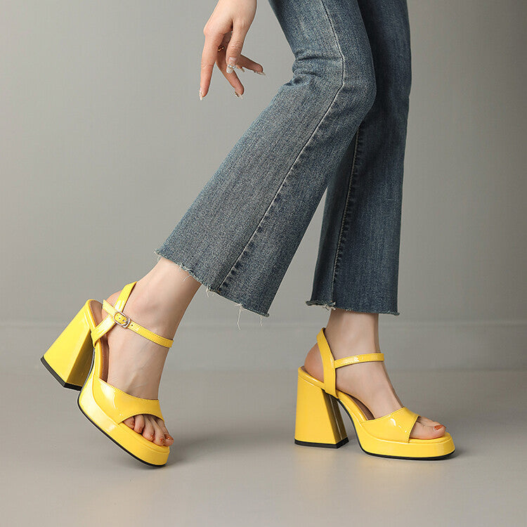 Valetta | Women’s Glossy Patent Leather Block Heels
