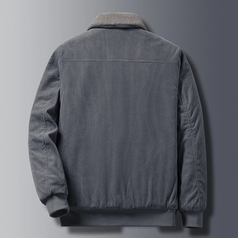 Maison | Men’s Corduroy Fleece-Lined Zip Jacket
