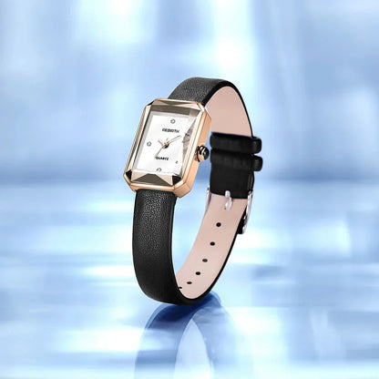 Graeme | Men’s Rectangular Leather Strap Watch