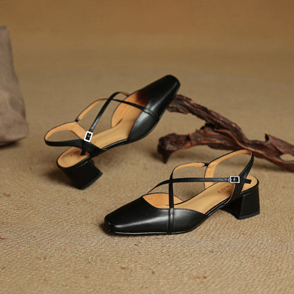 Gili | Women’s Leather Block Heel Sandals