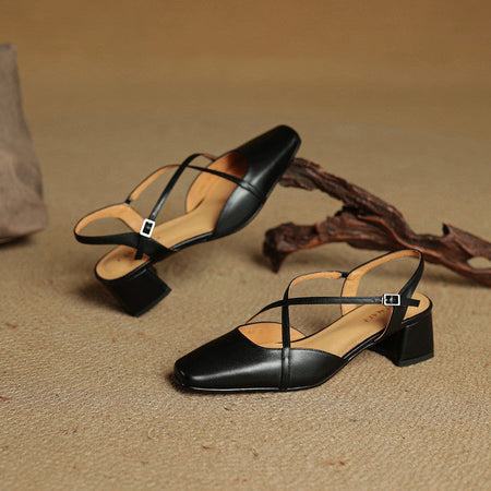 Gili | Women’s Leather Block Heel Sandals