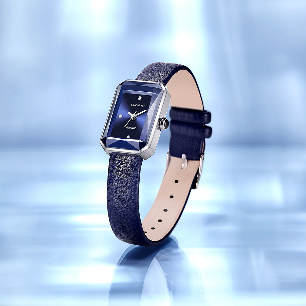 Graeme | Men’s Rectangular Leather Strap Watch