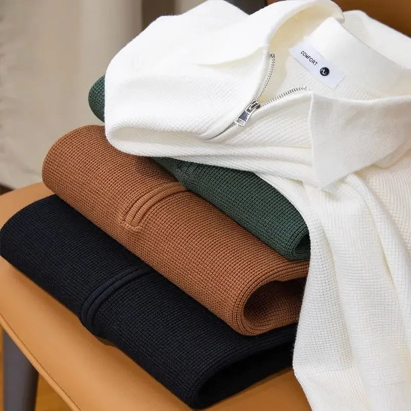 Owen | Men’s Hampton Waffle Knit Quarter-Zip Shirt