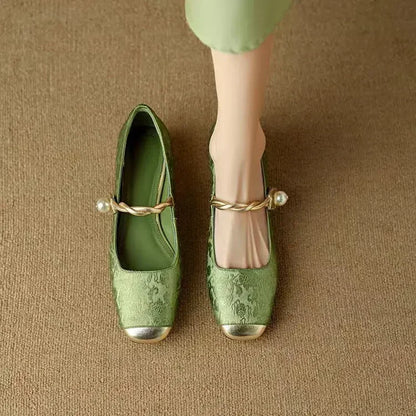 Jeffy | Women’s Satin Square Toe Pumps