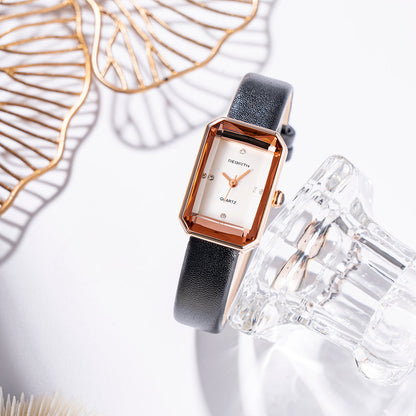 Graeme | Men’s Rectangular Leather Strap Watch