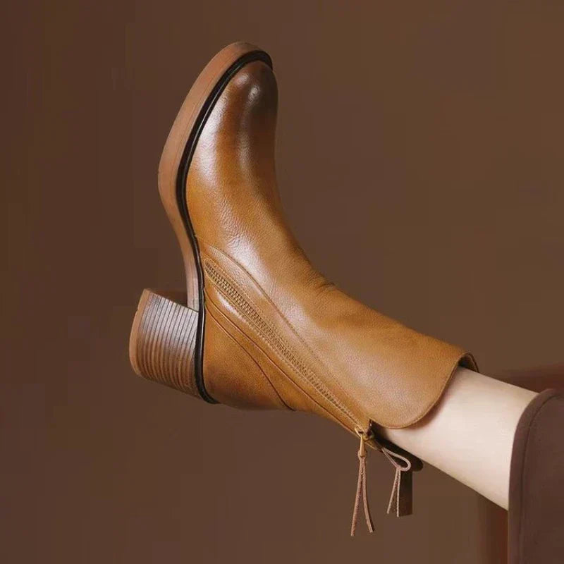 Zane | Women’s Leather High-Heel Ankle Boots