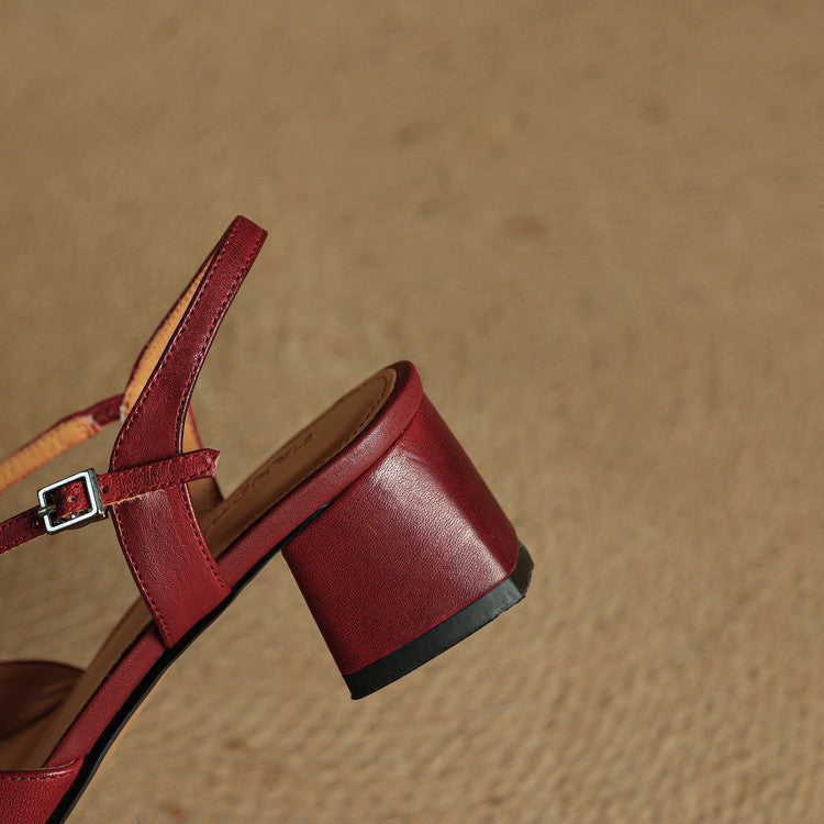 Gili | Women’s Leather Block Heel Sandals