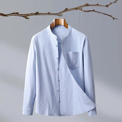 Nolland | Men’s Tailored Linen Blend Button-Up Shirt